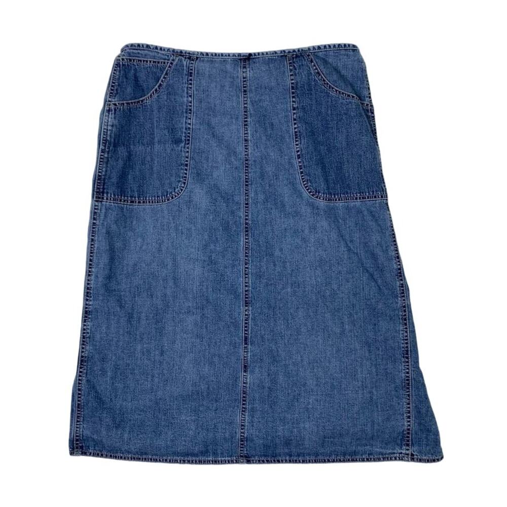Y2K Comfy Boho Denim Wrap Skirt Western Farmers Market Size 08
